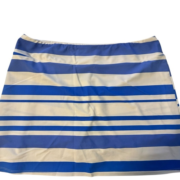 Jude Connally Morgan Skort Stripes Blue and White Side Zipper Size Medium Tennis - Picture 2 of 6